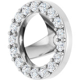 14K Gold Lab-Grown Diamond Halo-Style Earring Jackets VII - White Gold - view 2