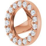 14K Gold Lab-Grown Diamond Halo-Style Earring Jackets VII - Rose Gold - view 2