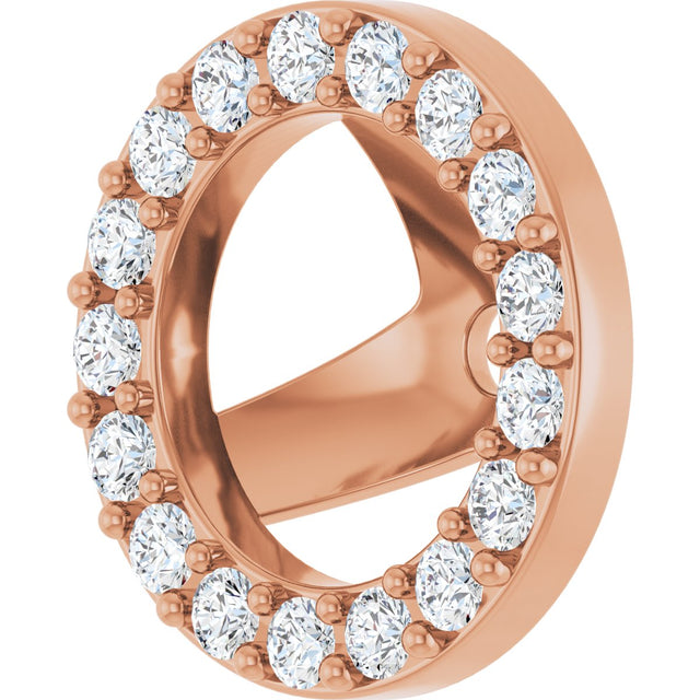 14K Gold Lab-Grown Diamond Halo-Style Earring Jackets VII - Rose Gold - view 2