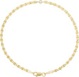 14K Gold Round Natural Diamond Accented Link Bracelet – 6.9x3mm