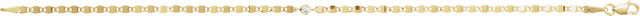 14K Gold Round Natural Diamond Accented Link Bracelet – 6.9x3mm - view 2