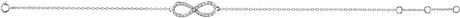 14K Gold Round Natural Diamond Infinity-Inspired Bracelet - White Gold