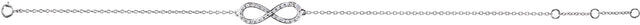 14K Gold Round Natural Diamond Infinity-Inspired Bracelet - White Gold