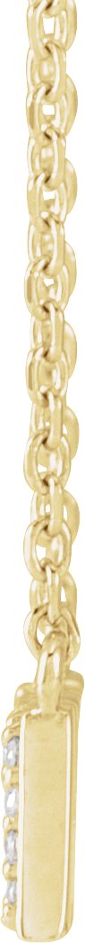 14K Gold Round Natural Diamond Accented "Mama" Necklace - Yellow Gold - view 2