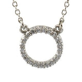 Platinum Circle Necklace