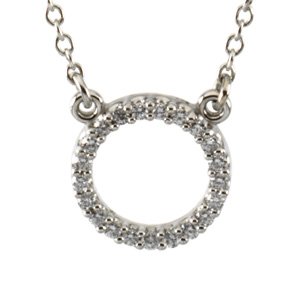 Platinum Circle Necklace