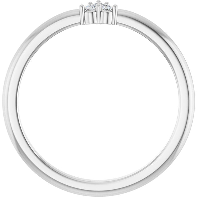 14K Gold Round Natural Diamond Cluster Ring – 1.5mm Stones - White Gold - view 2