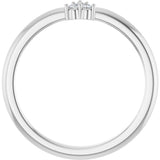 Platinum Round Natural Diamond Cluster Ring – 1.5mm Stones - view 2