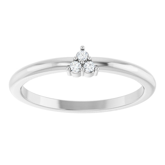 Platinum Round Natural Diamond Cluster Ring – 1.5mm Stones - view 3