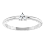 14K Gold Round Natural Diamond Cluster Ring – 1.5mm Stones - White Gold - view 3