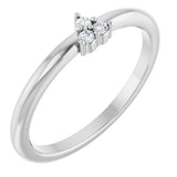 14K Gold Round Natural Diamond Cluster Ring – 1.5mm Stones - White Gold
