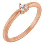 14K Gold Round Natural Diamond Cluster Ring – 1.5mm Stones - Rose Gold