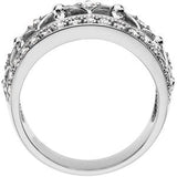 Platinum Round Natural Diamond Accented Ring – 2.2mm Stones - view 2