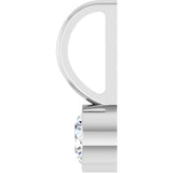 14K Gold Round Natural Diamond Bezel-Set Solitaire Pendant - White Gold - view 3