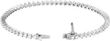 14K Gold Round Lab-Grown Diamond Line Bracelet – 1.6-2.3mm Stones - White Gold - view 3