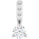 Platinum Round Natural Diamond Accented Pendant – up to 1/10 CTW