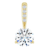 Platinum Round Natural Diamond Accented Pendant – up to 1/10 CTW - view 4