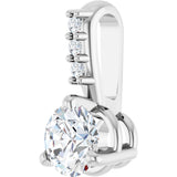 Platinum Round Natural Diamond Accented Pendant – up to 1/10 CTW - view 2
