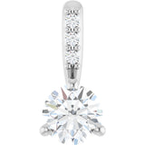 Platinum Round Natural Diamond Accented Pendant – up to 1/10 CTW