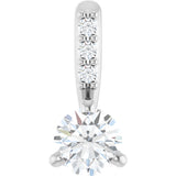 Platinum Round Natural Diamond Accented Pendant – up to 1/10 CTW