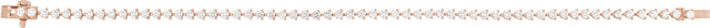 14K Gold Round Lab-Grown Diamond Line Bracelet – 1.6-2.3mm Stones - Rose Gold - view 2