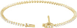 14K Gold Round Lab-Grown Diamond Line Bracelet – 1.6-2.3mm Stones - Yellow Gold - view 2