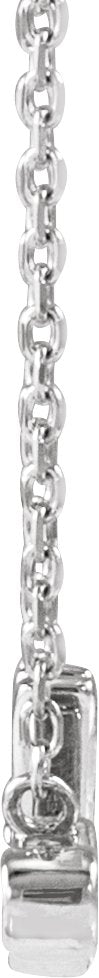 Platinum Round Natural Diamond "Mrs" Necklace - view 2