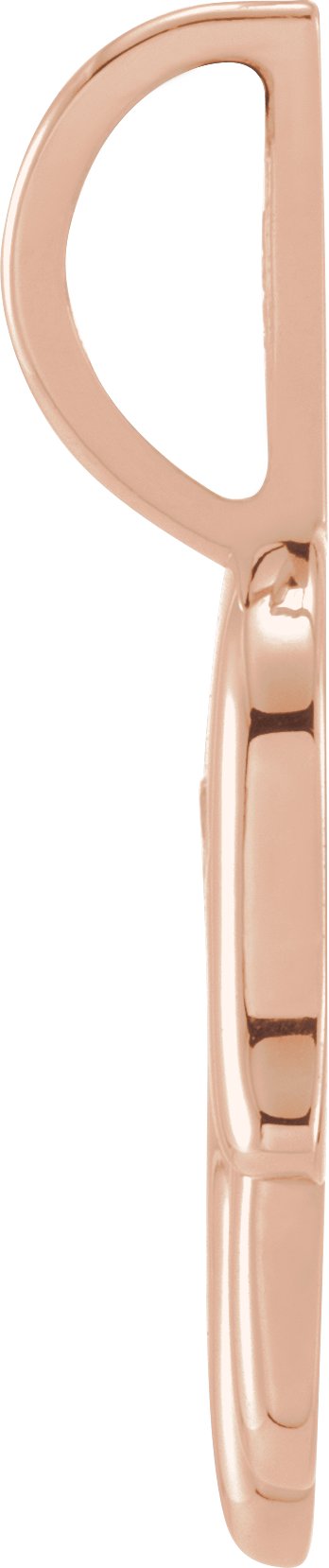 14K Gold Round Natural Diamond Hamsa Hand Pendant - Rose Gold - view 2