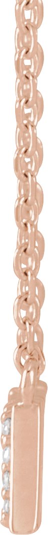 14K Gold Round Natural Diamond Accented "Mama" Necklace - Rose Gold - view 2