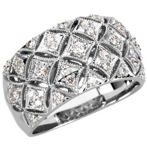 14K Gold Natural Diamond Accented Ring VI