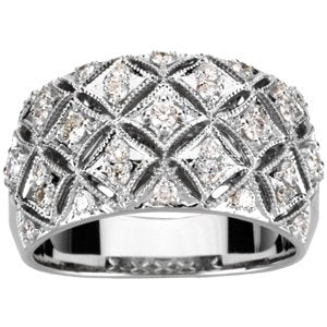 14K Gold Natural Diamond Accented Ring VI - view 3