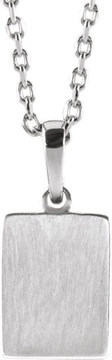 Platinum Round Natural White Sapphire Accented Necklace or Pendant - view 3