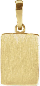 14K Gold Round Natural White Sapphire Accented Necklace or Pendant - Yellow Gold - view 3