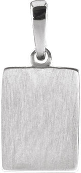 Platinum Round Natural White Sapphire Accented Necklace or Pendant - view 3