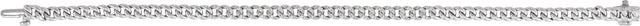 14K Gold Round Natural Diamond Accented Link Bracelet – 1mm Stones - White Gold - view 2