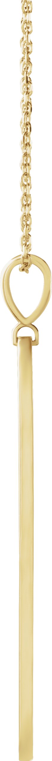 14K Gold Round Natural Diamond Arrow Necklace or Pendant - Yellow Gold - view 2