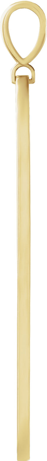 14K Gold Round Natural Diamond Arrow Necklace or Pendant - Yellow Gold - view 2