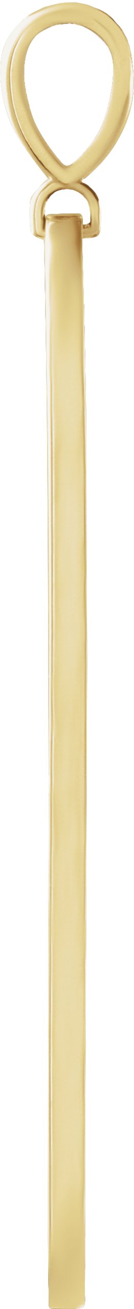 14K Gold Round Natural Diamond Arrow Necklace or Pendant - Yellow Gold - view 2