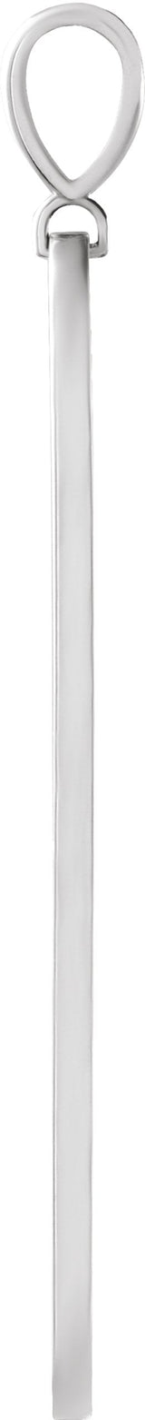 Platinum Round Natural Diamond Arrow Necklace or Pendant - view 2