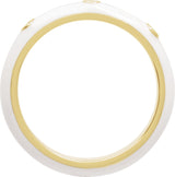 14K Gold Enamel Stackable Ring II - Yellow Gold - view 2