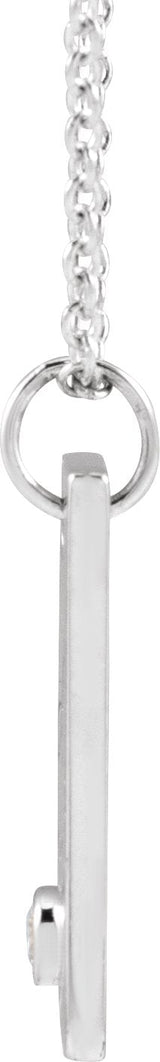 Platinum Engravable Heart Necklace or Pendant - view 2
