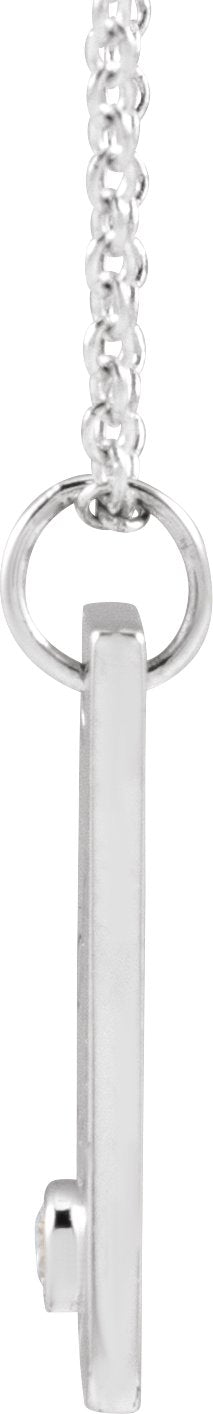 Platinum Engravable Heart Necklace or Pendant - view 2