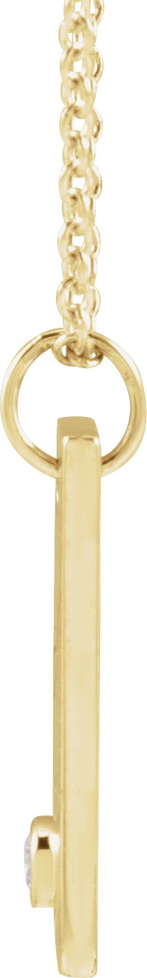14K Gold Engravable Heart Necklace or Pendant - Yellow Gold - view 2