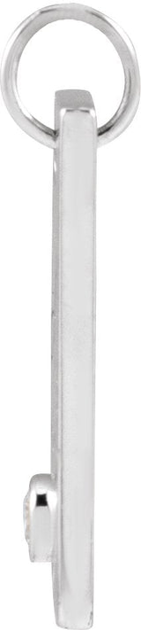 Platinum Engravable Heart Necklace or Pendant - view 2