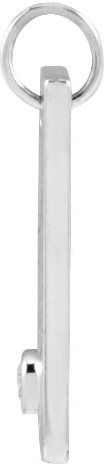 Platinum Engravable Heart Necklace or Pendant - view 2