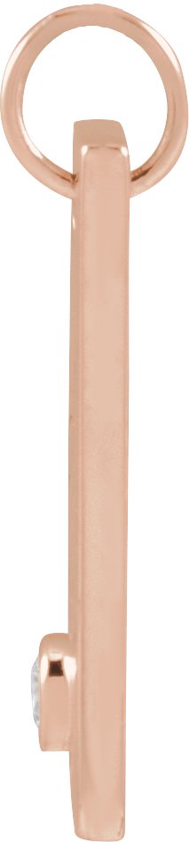 14K Gold Engravable Heart Necklace or Pendant - Rose Gold - view 2