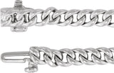 14K Gold Round Natural Diamond Accented Link Bracelet – 1mm Stones - White Gold