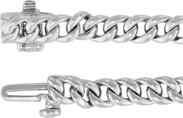 14K Gold Round Natural Diamond Accented Link Bracelet – 1mm Stones - White Gold