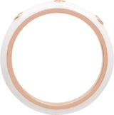 14K Gold Enamel Stackable Ring II - Rose Gold - view 2