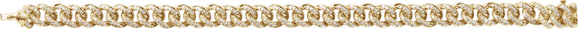 14K Gold Round Natural Diamond Accented Link Bracelet – 1.1mm Stones - Yellow Gold - view 2